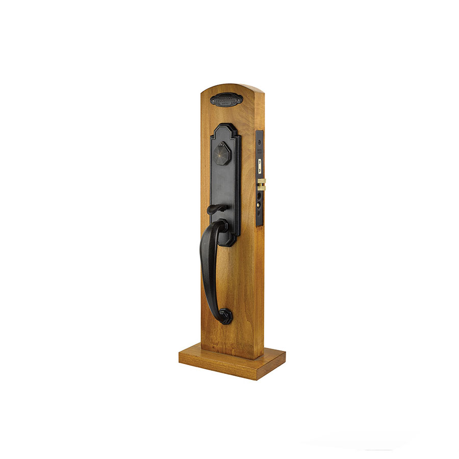 Emtek Tuscany Bronze Octagon Mortise Entryset, Shown In Medium Bronze