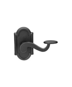 Emtek Hardware Padua Tuscany Bronze Door Lever w/#1 Rosette, Shown In Flat Black
