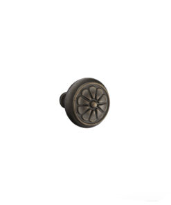 Alternative view of Emtek Hardware Tuscany Bronze Petal Door Knob, Shown In Medium Brown