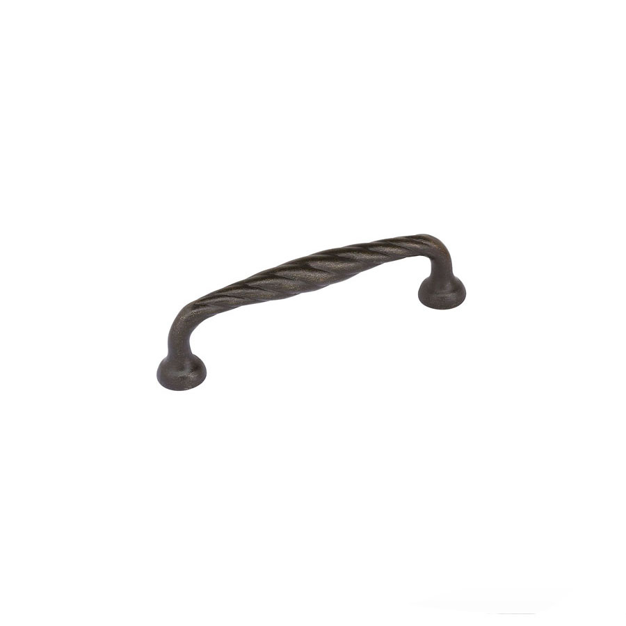 Emtek 86240, Tuscany Bronze Twist Cabinet Pull, 10" C-C, Shown In Medium Bronze