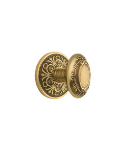 Alternative view of Emtek Hardware Victoria Door Knob w/Oval Rosette, Shown In Satin Nickel