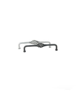Alternative view of Emtek 76025, Wrought Steel Lafayette Fixed Cabinet Pulls, 3" C-C, Shown In Satin Steel