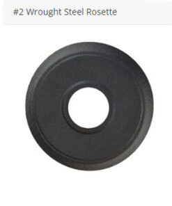 Alternative view of Emtek Hardware Savannah Black Wrought Steel Door Knob w/#3 Rosette, Shown In Flat Black Steel