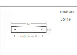 Alternative view of Emtek Hardware 86419-US15, Neos Backplate For Cabinet Pull, 4" C-C, Satin Nickel