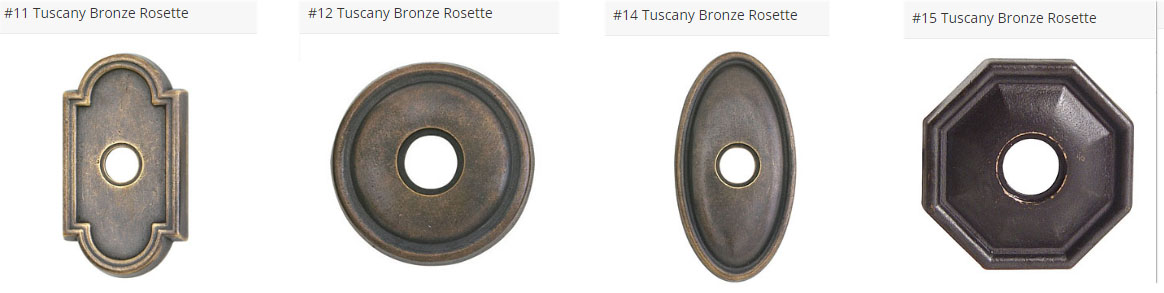 Emtek Hardware Medici Tuscany Bronze Door Lever w/#14 Rosette, Shown In Medium Bronze - Image 6